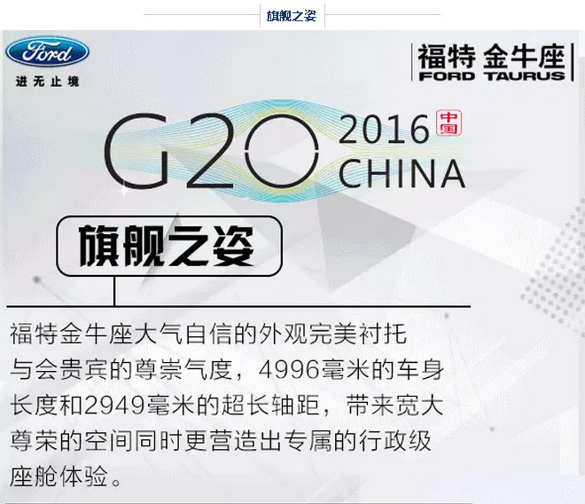 G20峰會開幕 福特金牛座尊崇領馭